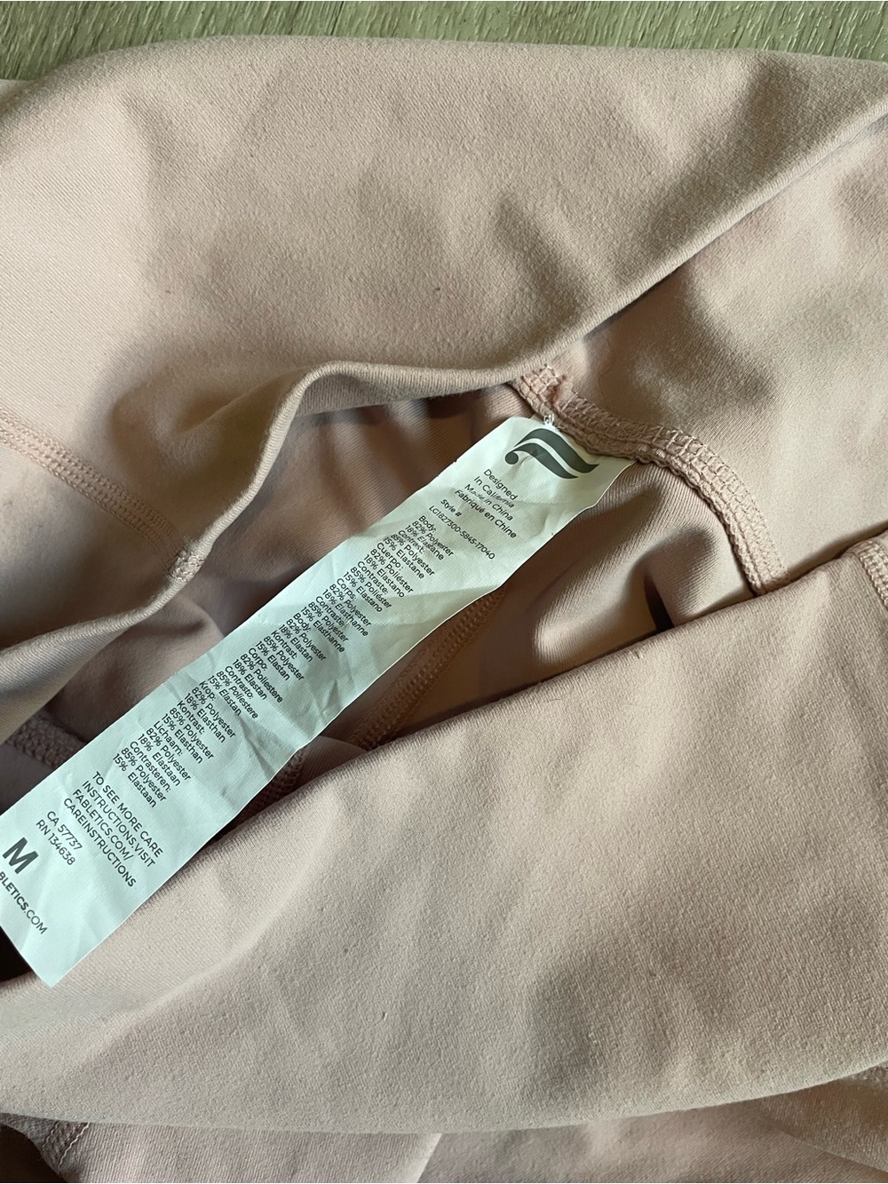 Fabletics Light Pink Ruched Leggings - Picture 2 of 3